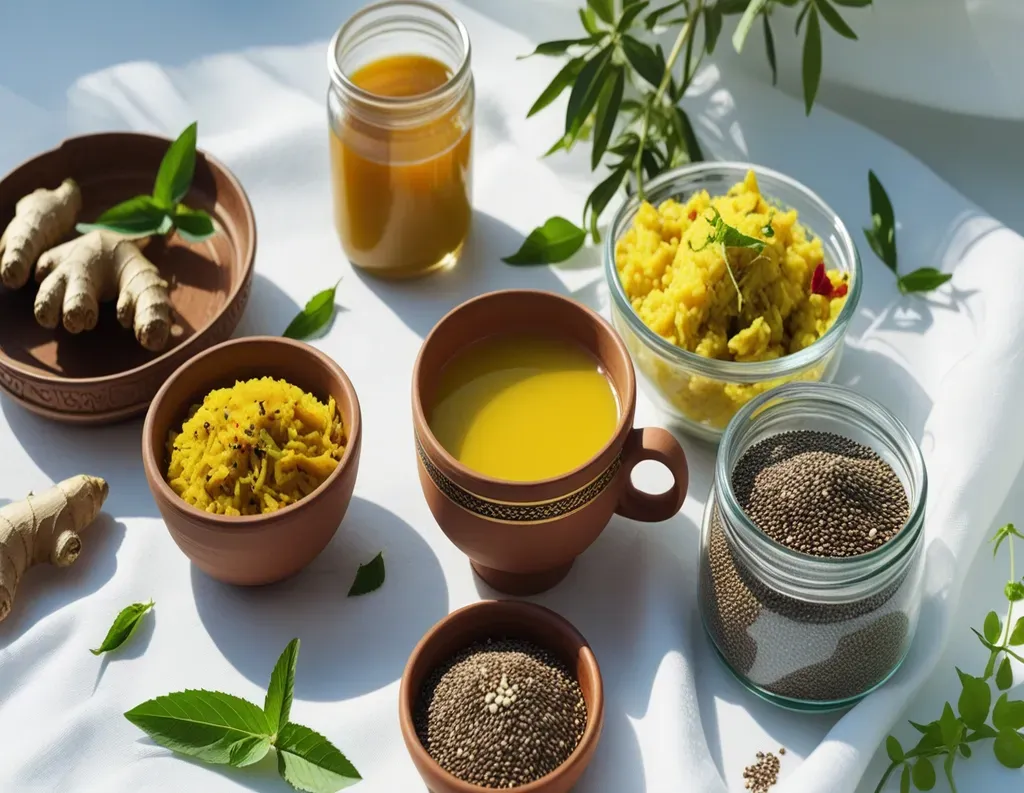 Tulsi tea, golden milk, and sattvic kitchari for wellness
