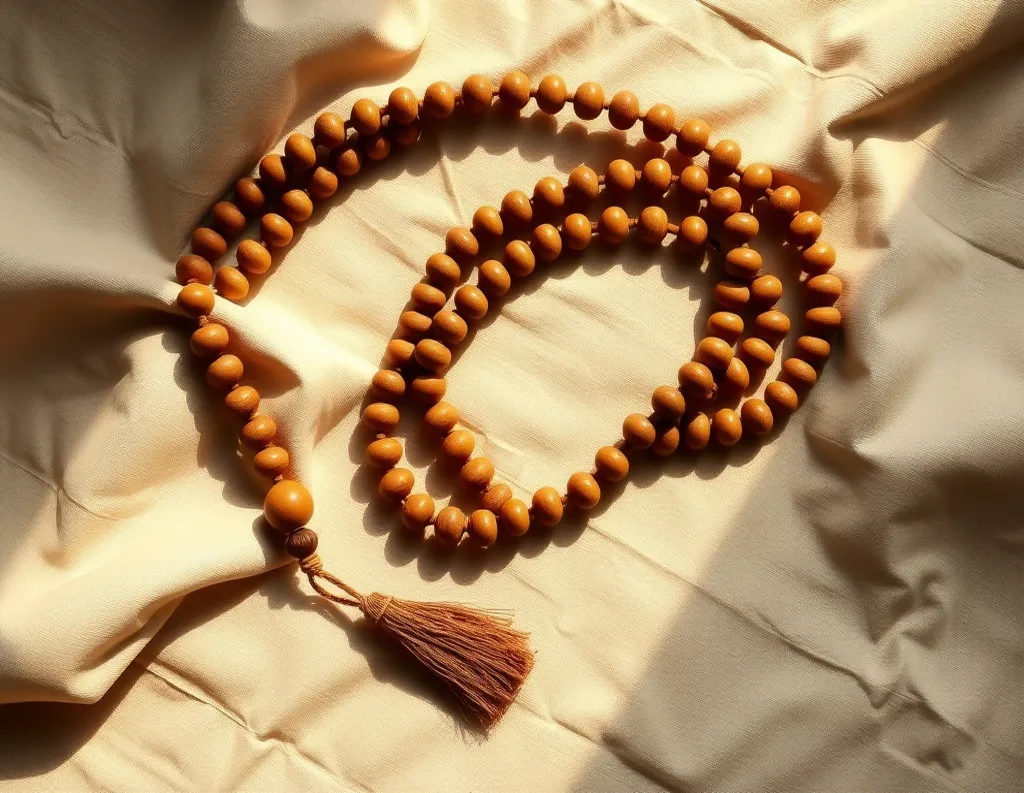 Mala beads for mantra meditation practice and mental focus