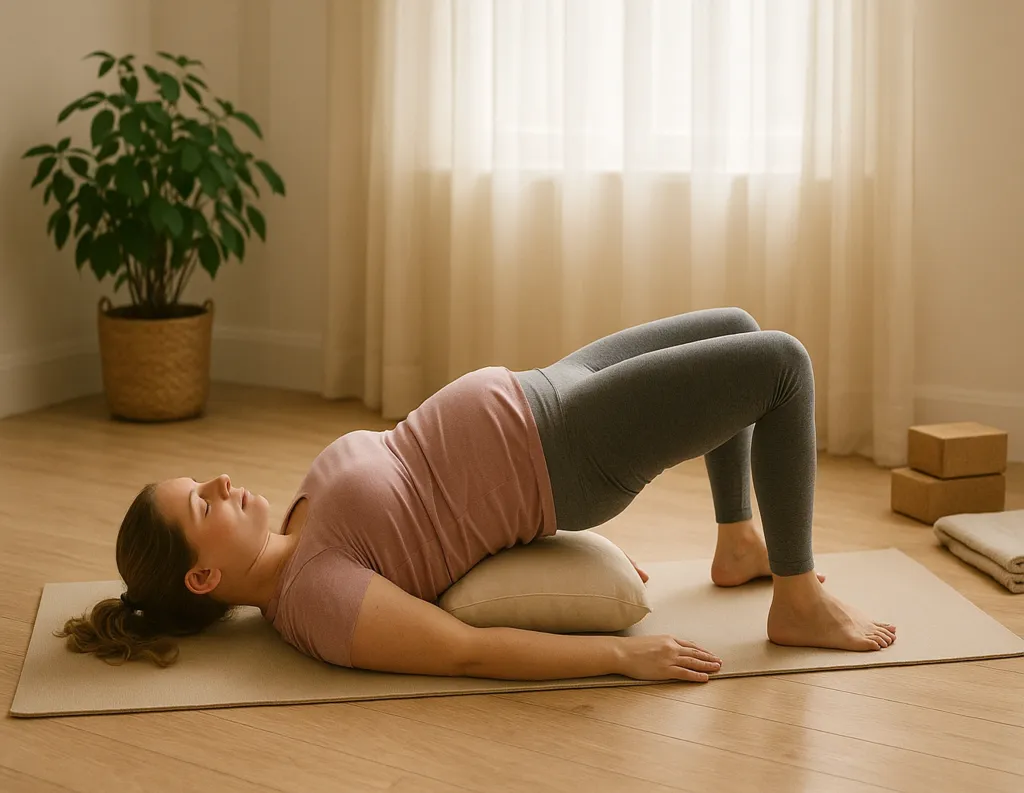 Woman lifting hips gently