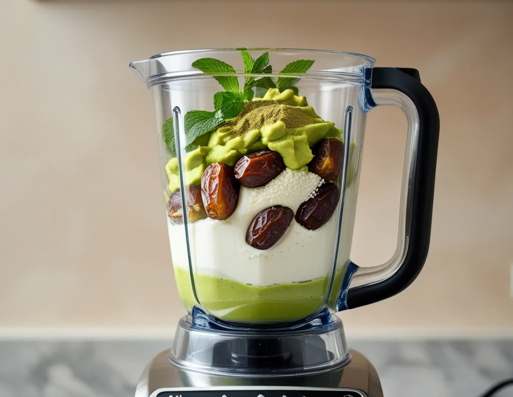 Ingredients inside blender jar	