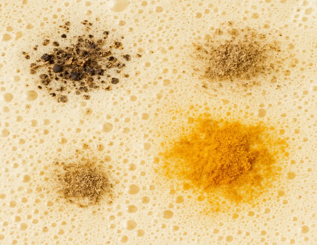 Golden milk infusing gently