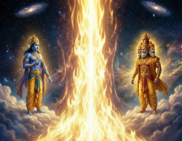 Mahashivratri Jyotirlinga Story where Shiva appearing as infinite energy pillar