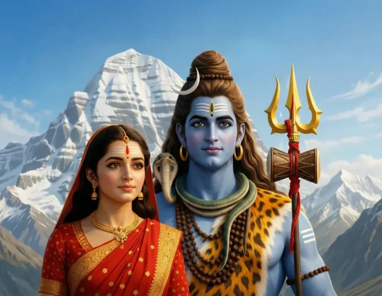 Shiva Sati story of divine union illustration